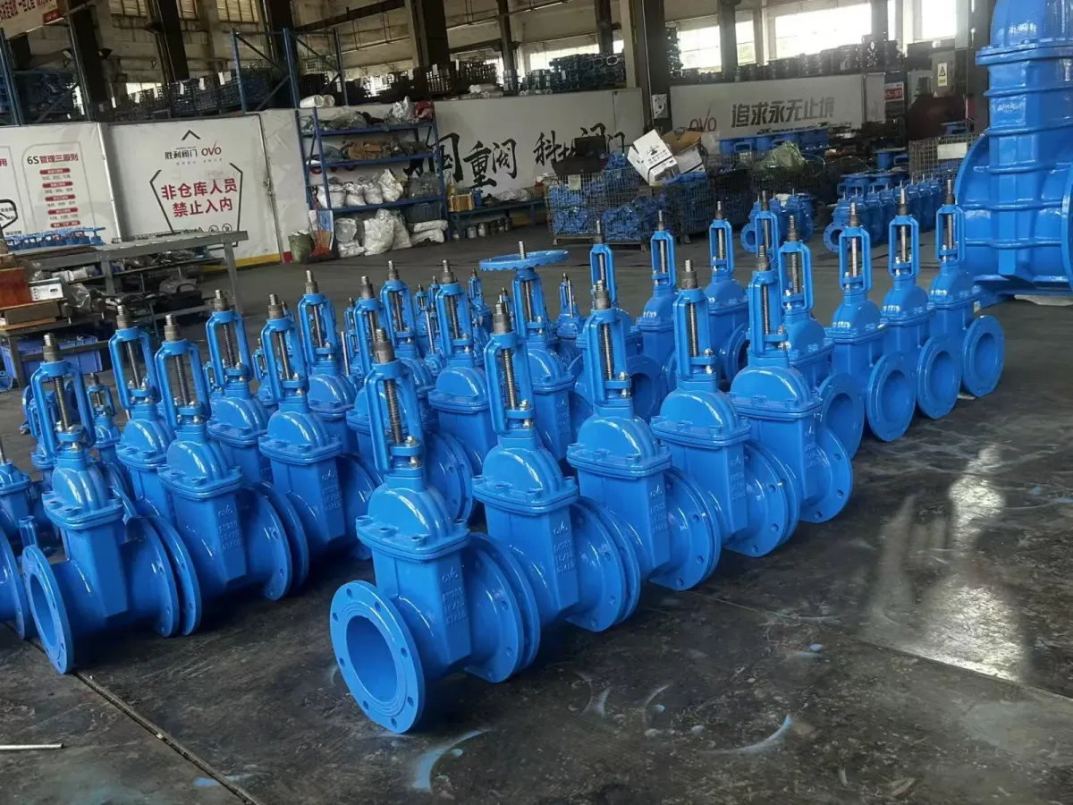 Gate valves in the production area